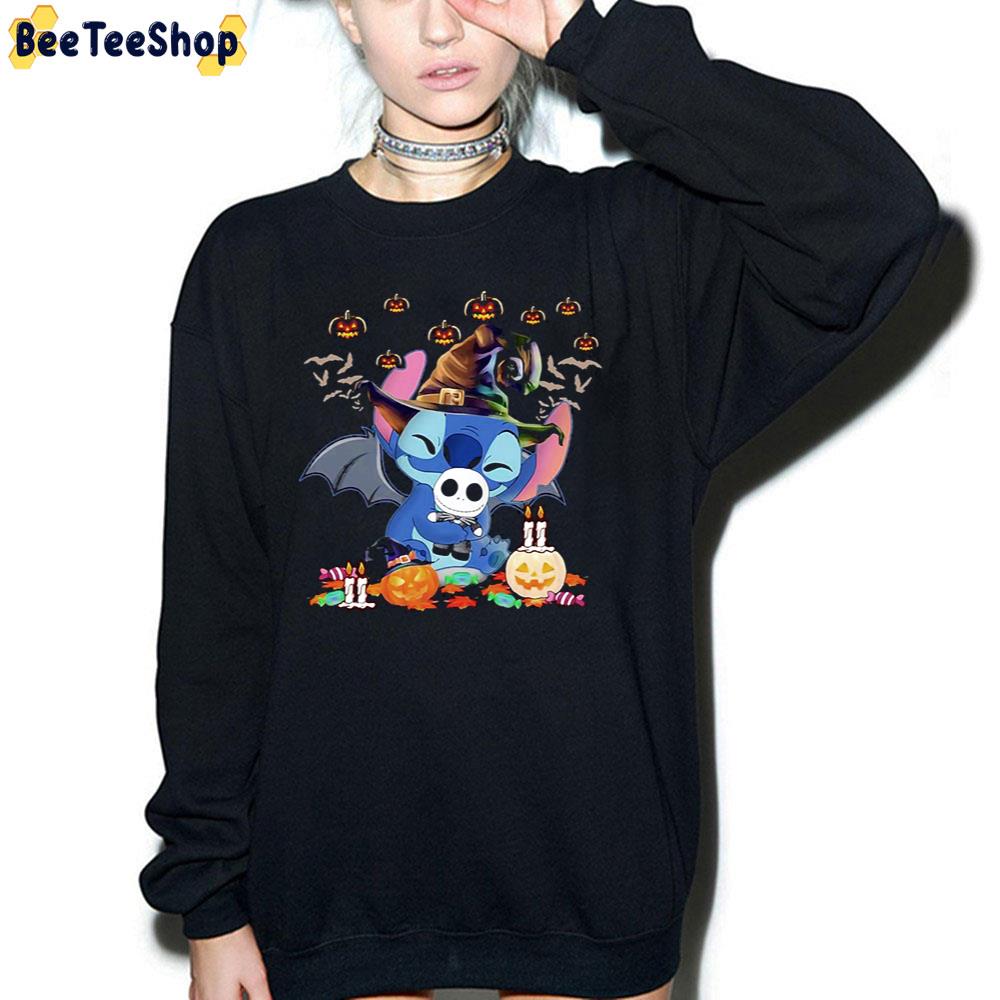 Stitch And Jack Skellington Baby Funny Halloween Trending Unisex Sweatshirt Stitch And Jack Skellington Baby Funny Halloween Trending Unisex Sweatshirt