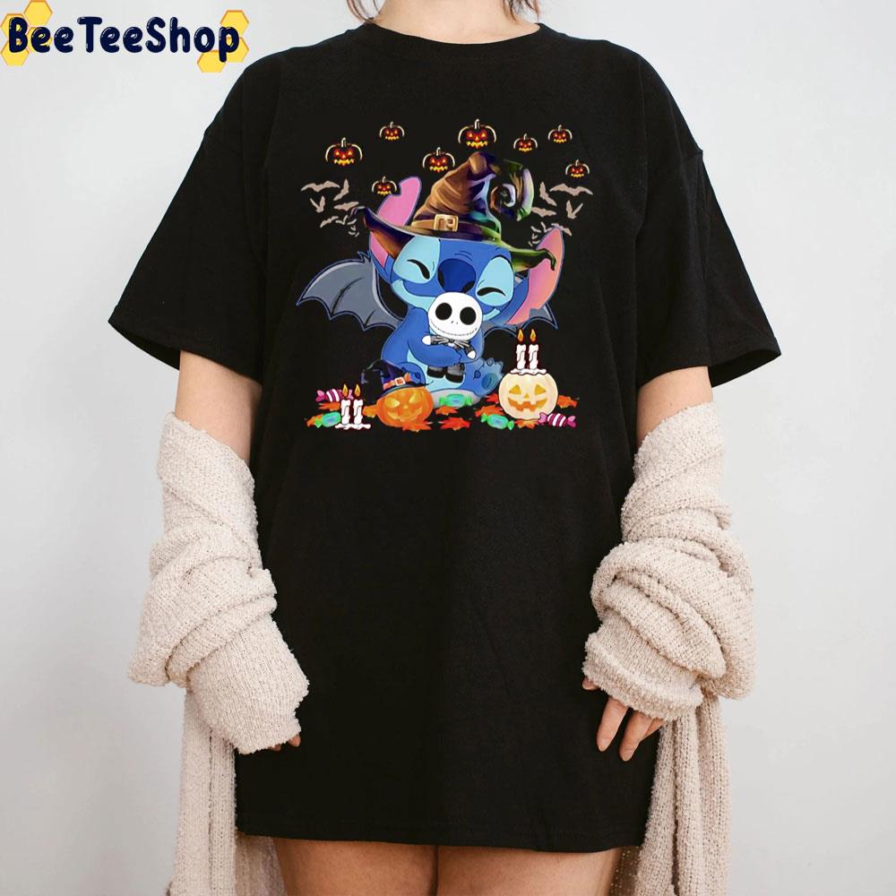 Stitch And Jack Skellington Baby Funny Halloween Trending Unisex Sweatshirt Stitch And Jack Skellington Baby Funny Halloween Trending Unisex Sweatshirt