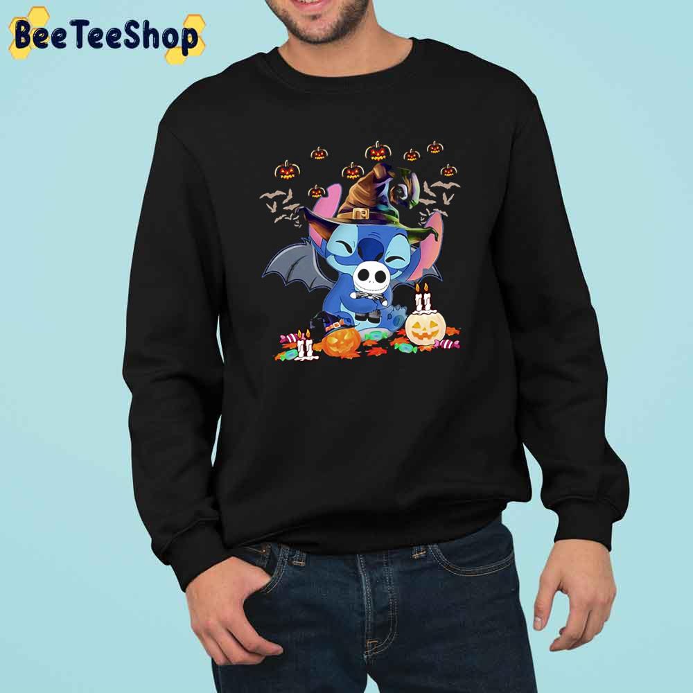 Stitch And Jack Skellington Baby Funny Halloween Trending Unisex Sweatshirt Stitch And Jack Skellington Baby Funny Halloween Trending Unisex Sweatshirt