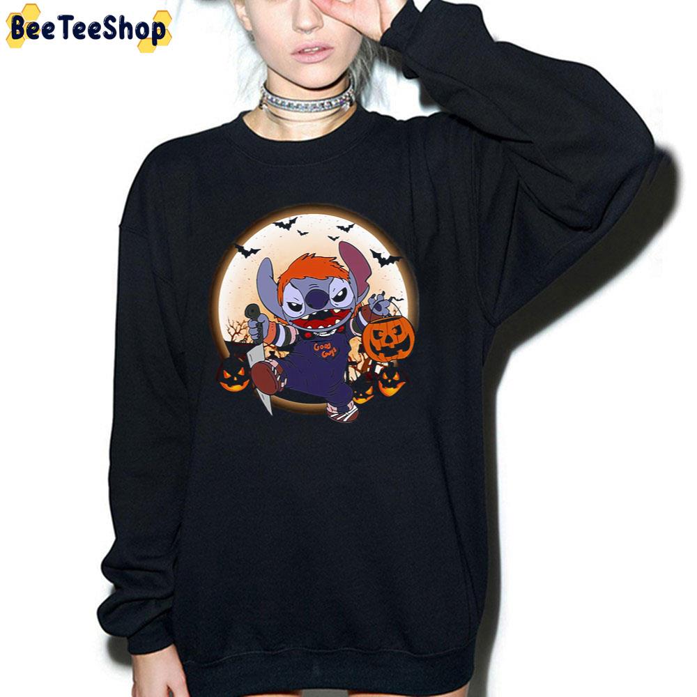 Stitch Chucky Killer Halloween Night Trending Unisex Sweatshirt Stitch Chucky Killer Halloween Night Trending Unisex Sweatshirt