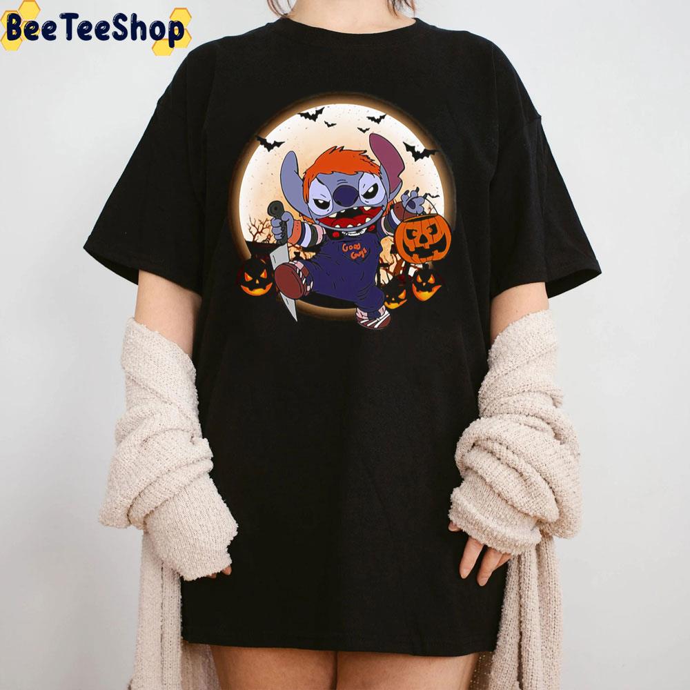 Stitch Chucky Killer Halloween Night Trending Unisex Sweatshirt Stitch Chucky Killer Halloween Night Trending Unisex Sweatshirt