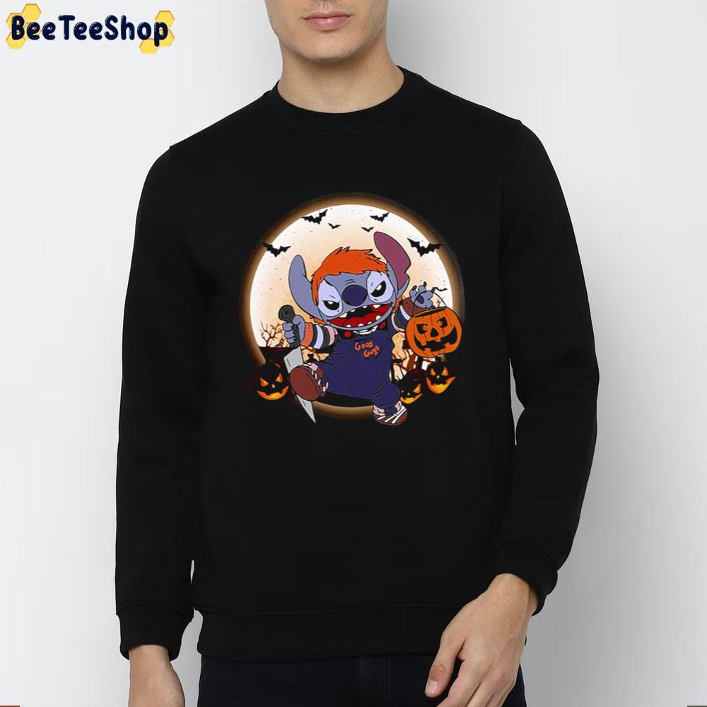 Stitch Chucky Killer Halloween Night Trending Unisex Sweatshirt Stitch Chucky Killer Halloween Night Trending Unisex Sweatshirt