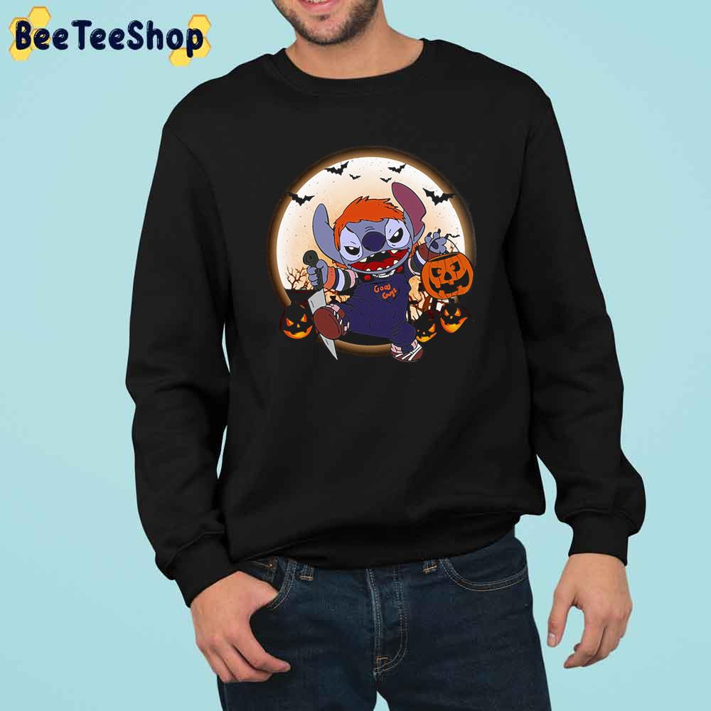 Stitch Chucky Killer Halloween Night Trending Unisex Sweatshirt Stitch Chucky Killer Halloween Night Trending Unisex Sweatshirt