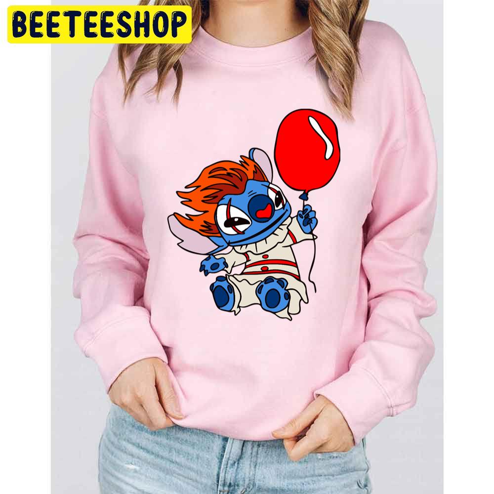 Stitch Cosplay Pennywise Halloween Trending Unisex Sweatshirt Stitch Cosplay Pennywise Halloween Trending Unisex Sweatshirt