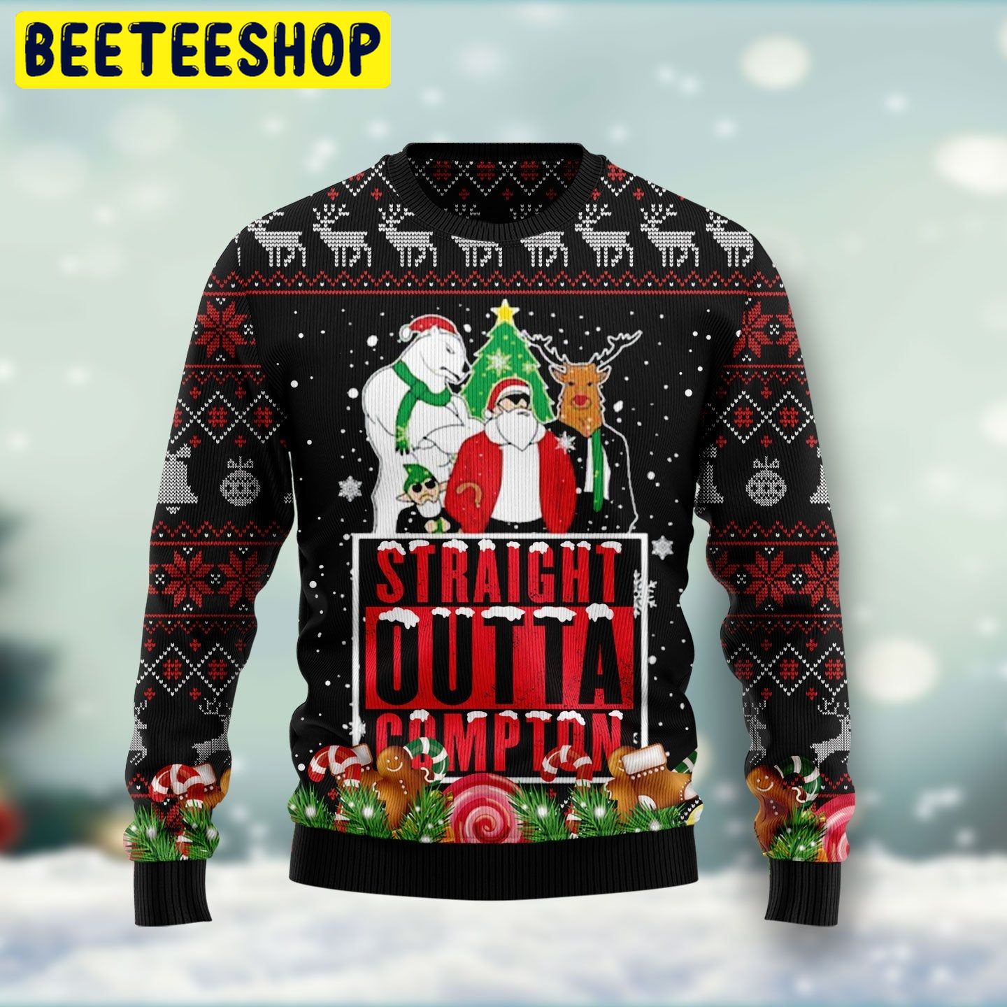 Straight Outta Compton Trending Ugly Christmas Sweatshirt Straight Outta Compton Trending Ugly Christmas Sweatshirt