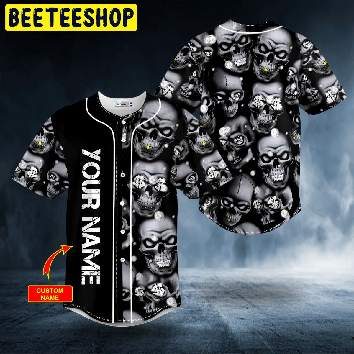 Stuck Between IDK IDC And IDGAF Diamond Skull Custom Trending Baseball Jersey Stuck Between IDK IDC And IDGAF Diamond Skull Custom Trending Baseball Jersey