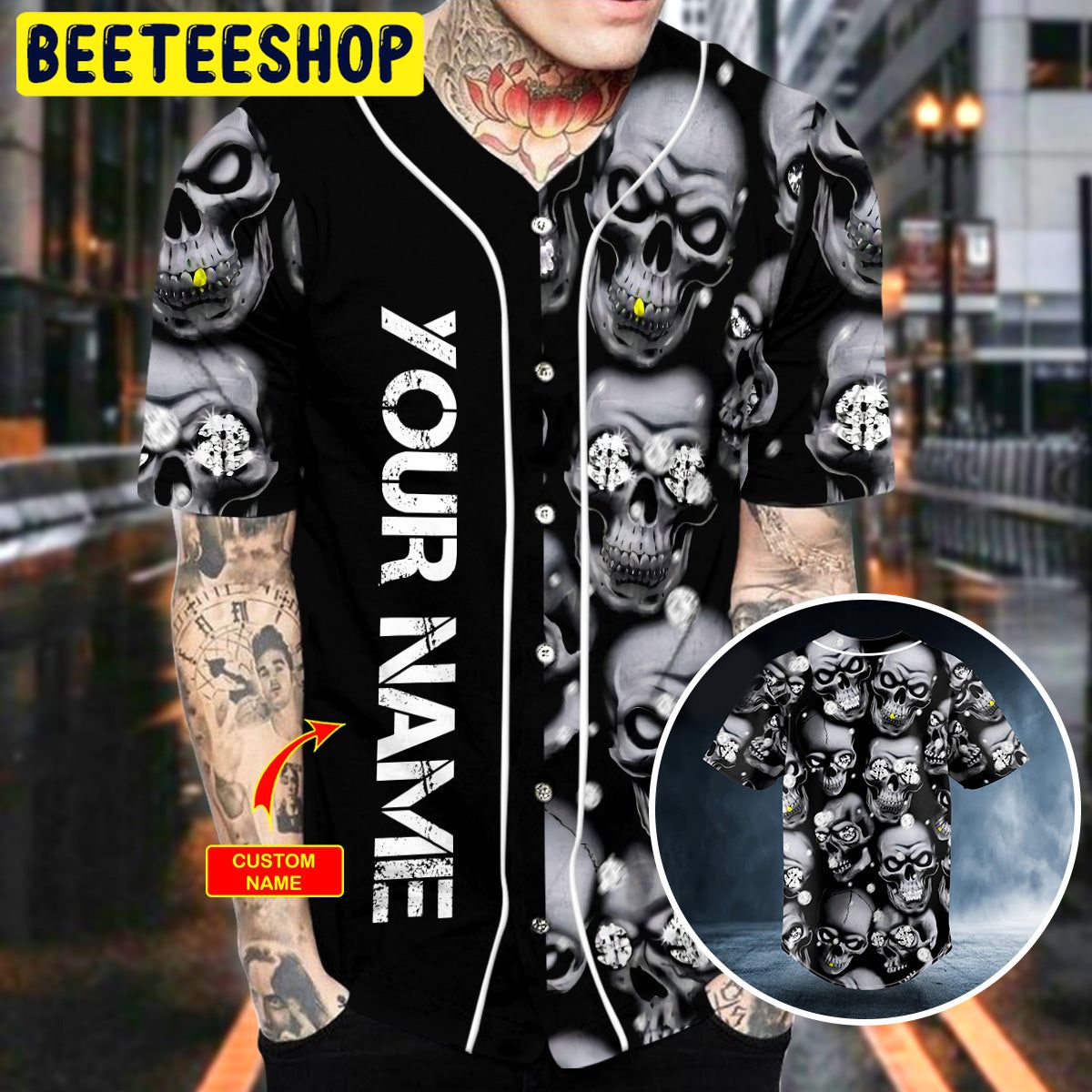 Stuck Between IDK IDC And IDGAF Diamond Skull Custom Trending Baseball Jersey Stuck Between IDK IDC And IDGAF Diamond Skull Custom Trending Baseball Jersey