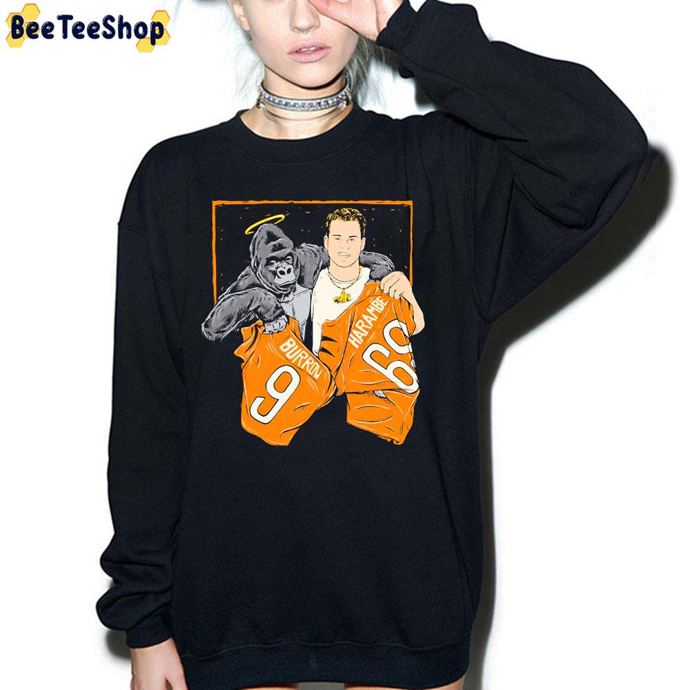The Cincinnati Jersey Swap Joe Burrow And Harambe Trending Unisex Sweatshirt The Cincinnati Jersey Swap Joe Burrow And Harambe Trending Unisex Sweatshirt