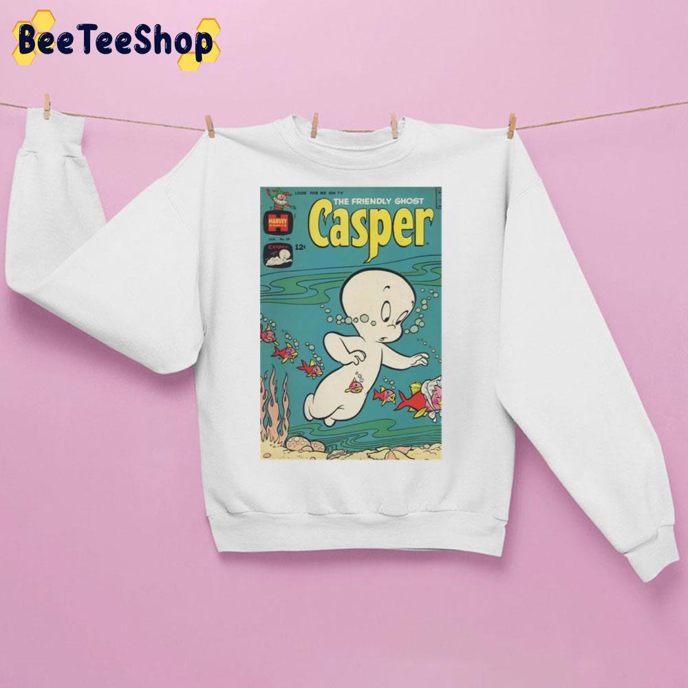 The Fish Family Casper Vintage Comic Unisex Sweatshirt The Fish Family Casper Vintage Comic Unisex Sweatshirt
