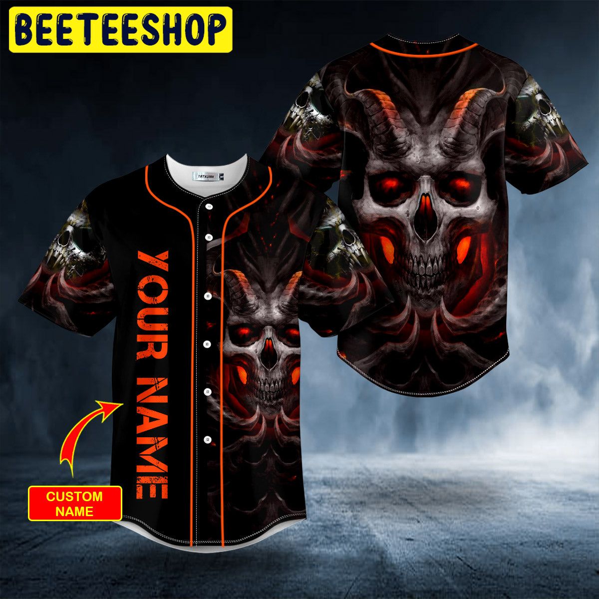 The Hollow King Corrupter Skull Custom Trending Baseball Jersey The Hollow King Corrupter Skull Custom Trending Baseball Jersey
