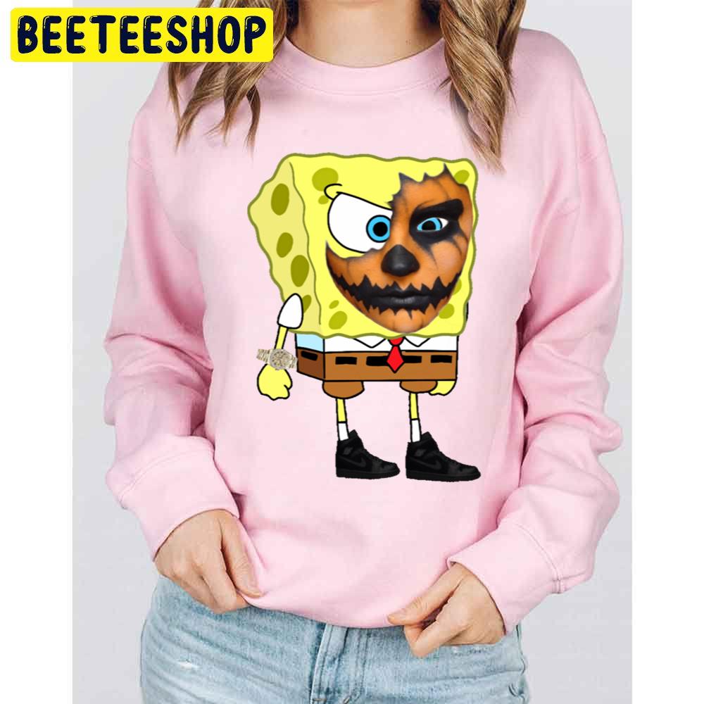 The Mask Spongebob Halloween Unisex Sweatshirt The Mask Spongebob Halloween Unisex Sweatshirt