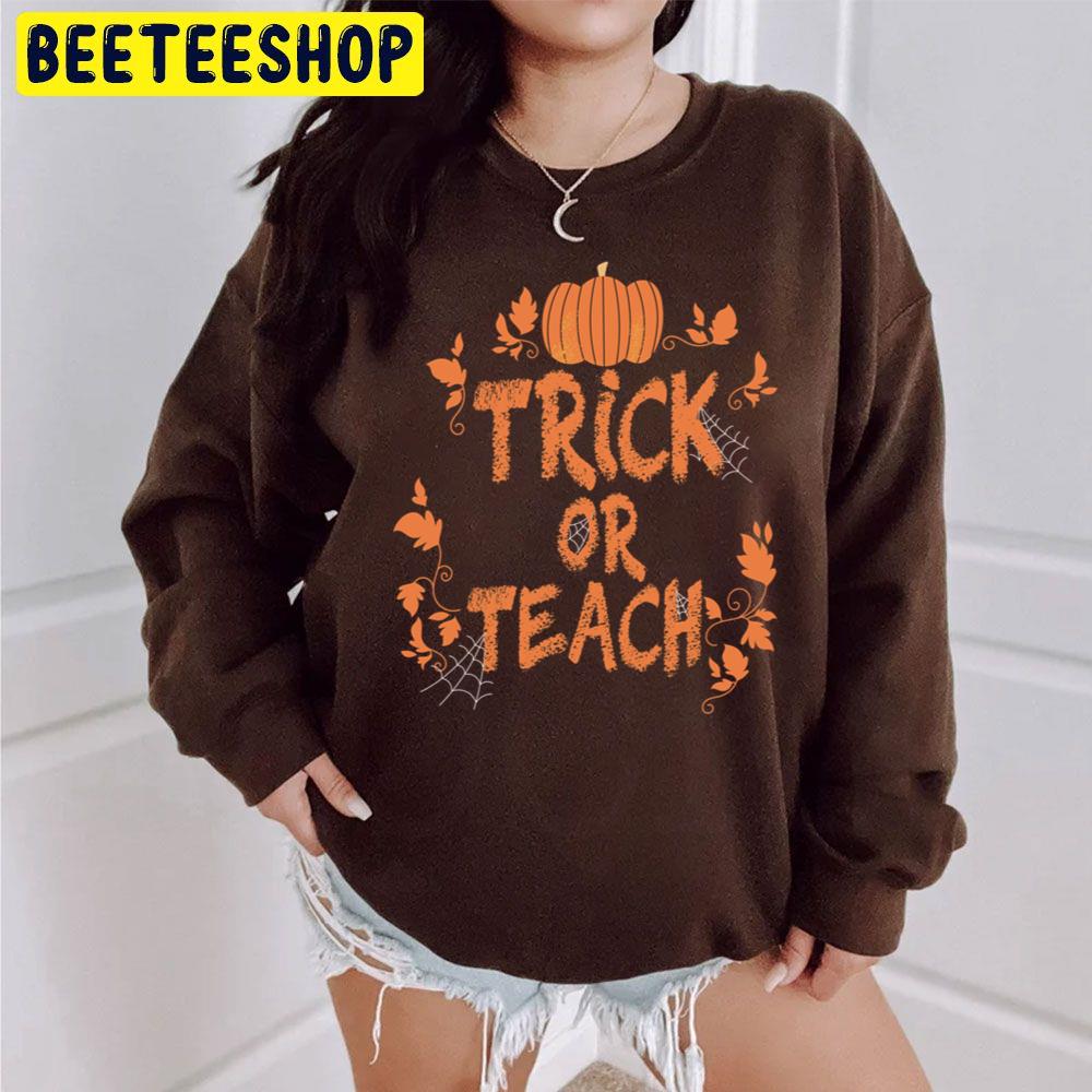 Trick Or Teach Hallothankmas Unisex Sweatshirt Trick Or Teach Hallothankmas Unisex Sweatshirt