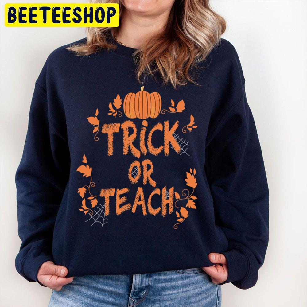 Trick Or Teach Hallothankmas Unisex Sweatshirt Trick Or Teach Hallothankmas Unisex Sweatshirt