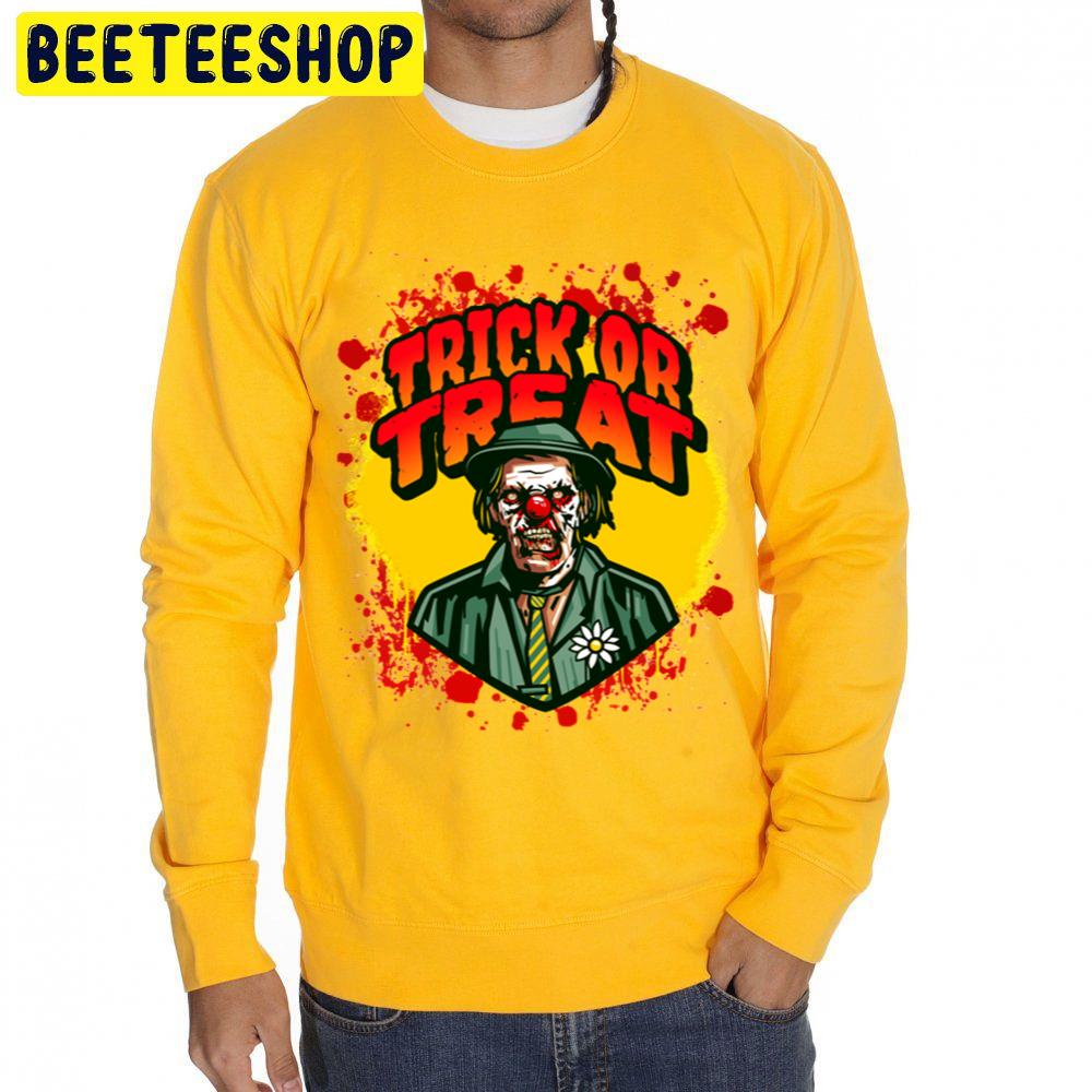 Trick Or Treat Zombie Scary Clown Bloody Monster Horror Joker Halloween Trending Unisex Sweatshirt Trick Or Treat Zombie Scary Clown Bloody Monster Horror Joker Halloween Trending Unisex Sweatshirt