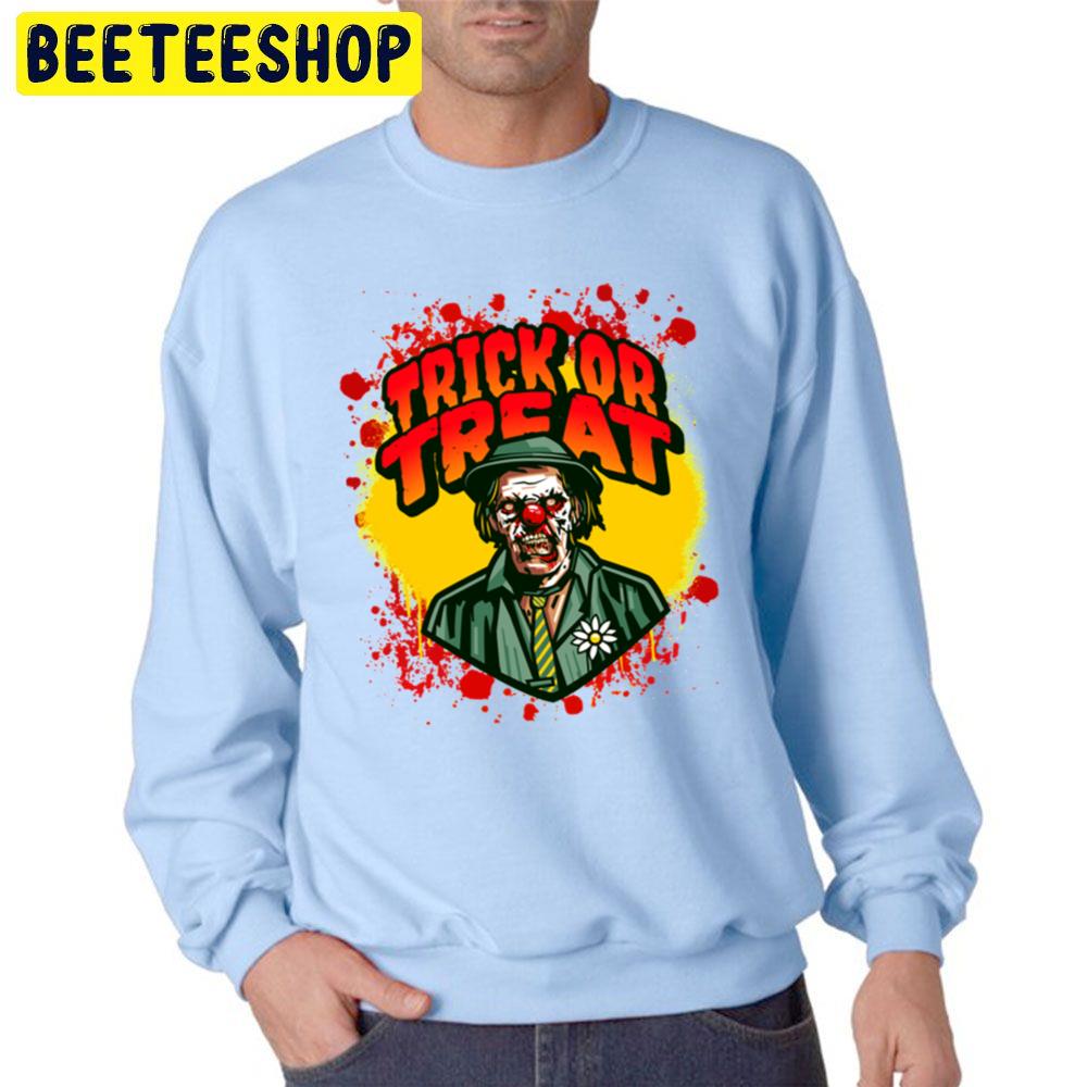 Trick Or Treat Zombie Scary Clown Bloody Monster Horror Joker Halloween Trending Unisex Sweatshirt Trick Or Treat Zombie Scary Clown Bloody Monster Horror Joker Halloween Trending Unisex Sweatshirt