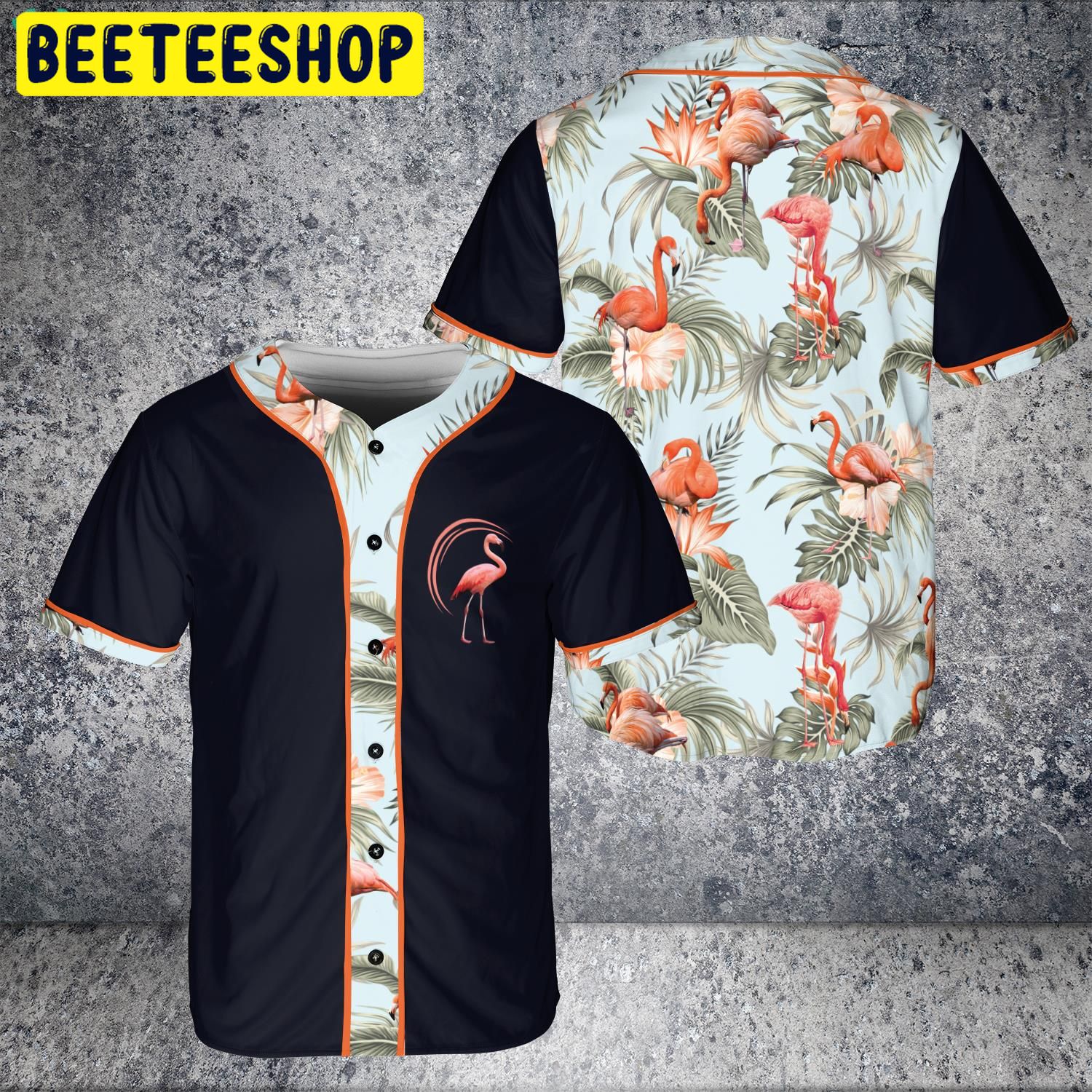 Tropical Flamigo Hawaii Floral Lover Trending Jersey Baseball Tropical Flamigo Hawaii Floral Lover Trending Jersey Baseball