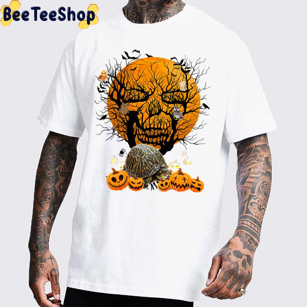 Turtle Halloween Moon Skull Trending Unisex Sweatshirt Turtle Halloween Moon Skull Trending Unisex Sweatshirt