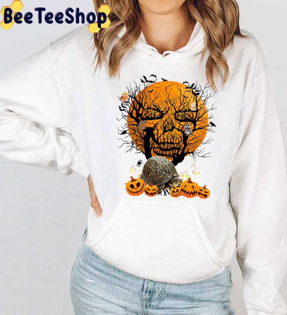 Turtle Halloween Moon Skull Trending Unisex Sweatshirt Turtle Halloween Moon Skull Trending Unisex Sweatshirt