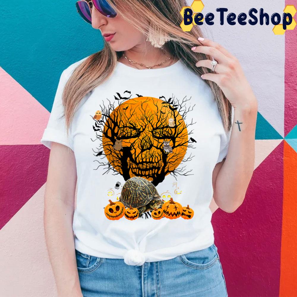 Turtle Halloween Moon Skull Trending Unisex Sweatshirt Turtle Halloween Moon Skull Trending Unisex Sweatshirt
