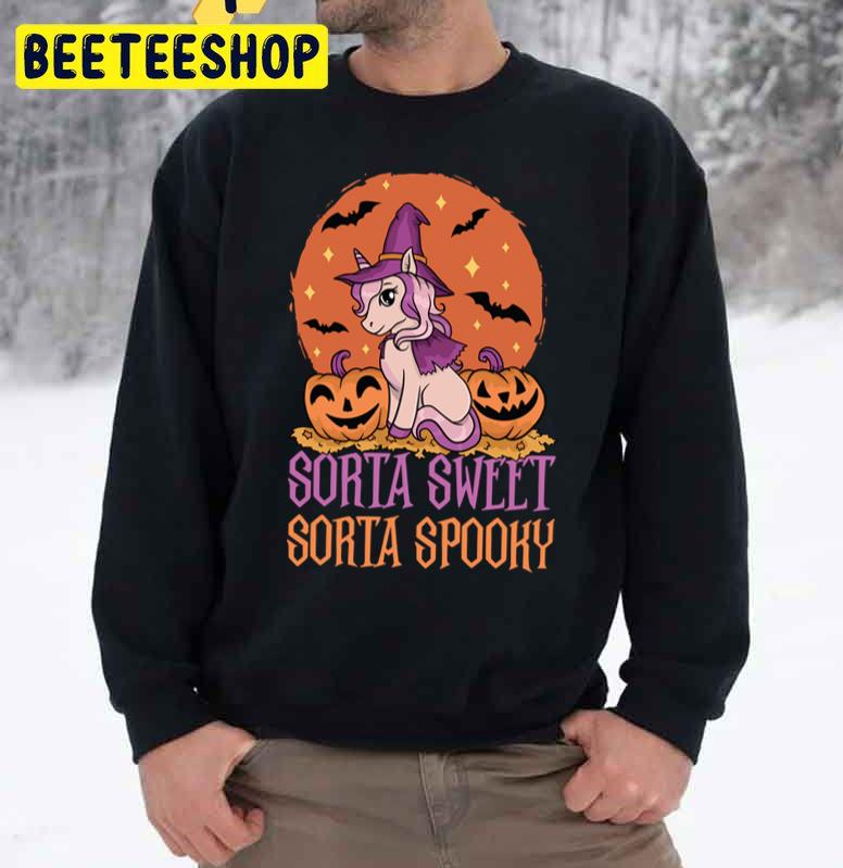 Unicorn Sorta Sweet Sorta Spooky Halloween Unisex Sweatshirt Unicorn Sorta Sweet Sorta Spooky Halloween Unisex Sweatshirt