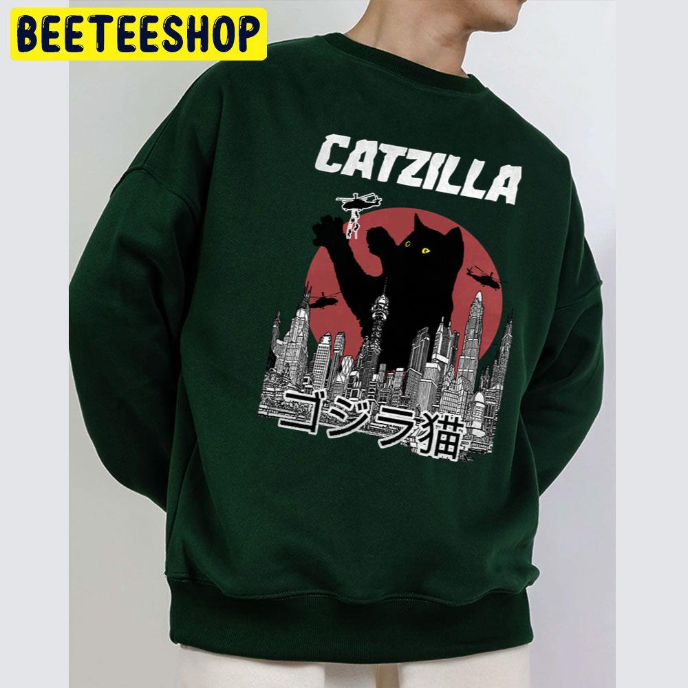 Vintage Art Catzilla Trending Unisex Sweatshirt Vintage Art Catzilla Trending Unisex Sweatshirt