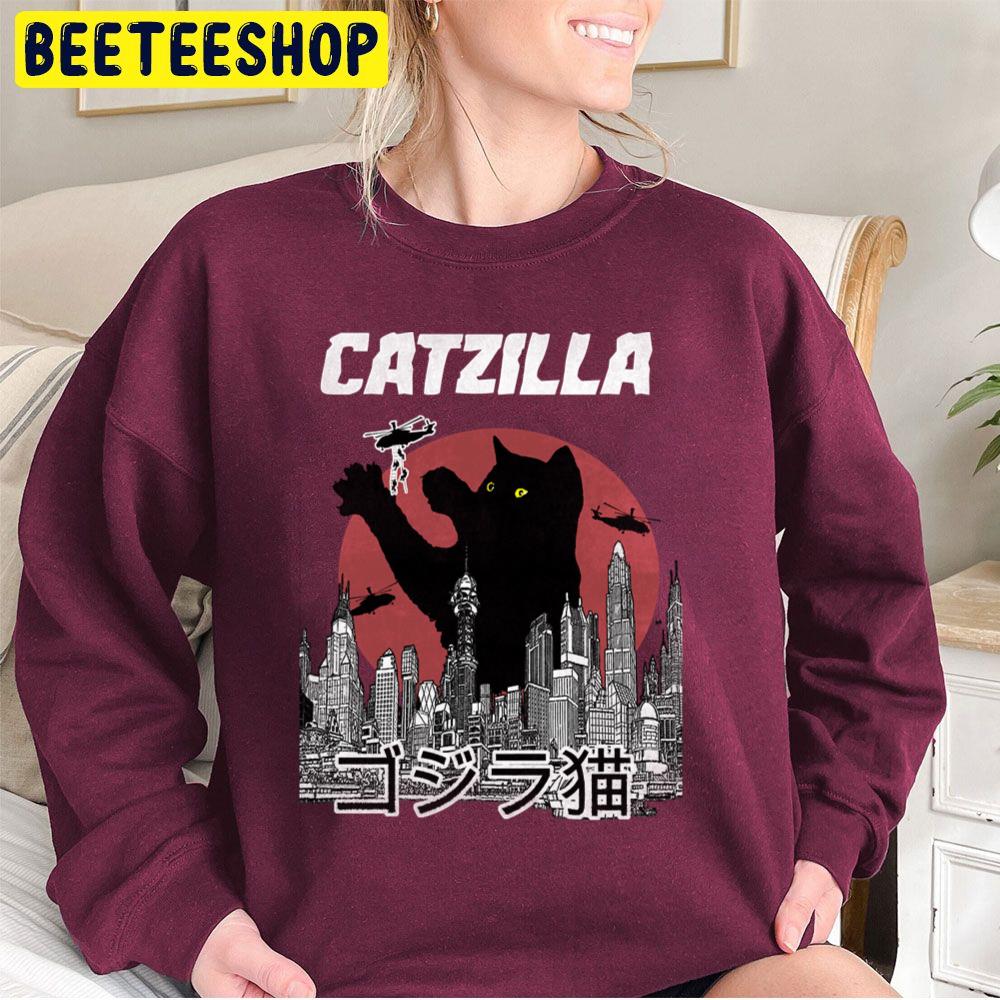 Vintage Art Catzilla Trending Unisex Sweatshirt Vintage Art Catzilla Trending Unisex Sweatshirt