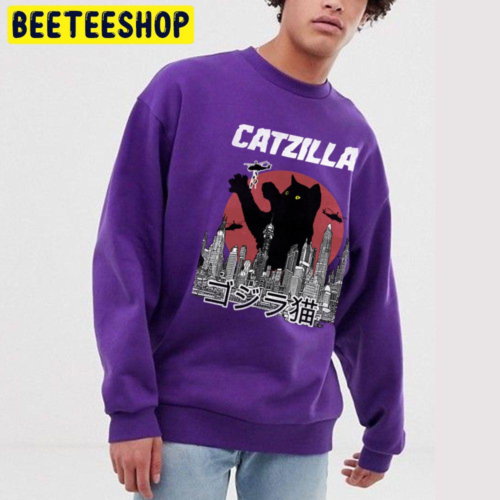 Vintage Art Catzilla Trending Unisex Sweatshirt Vintage Art Catzilla Trending Unisex Sweatshirt