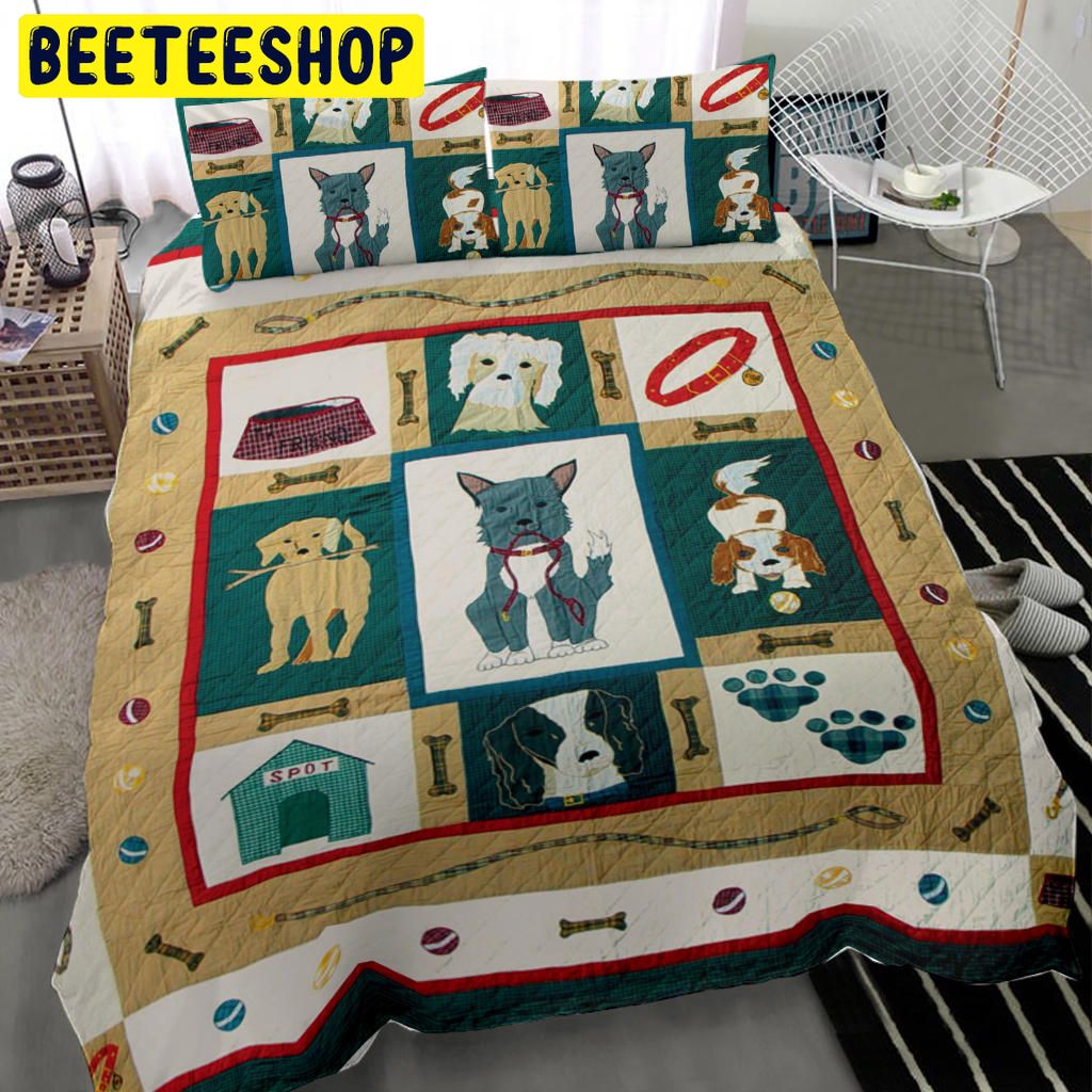 Vintage Dog Bedding Set Vintage Dog Bedding Set
