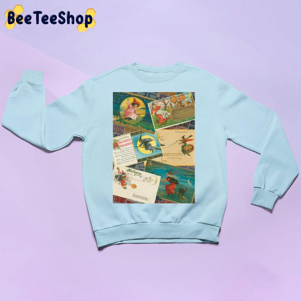 Vintage Halloween Cards Unisex Sweatshirt Vintage Halloween Cards Unisex Sweatshirt