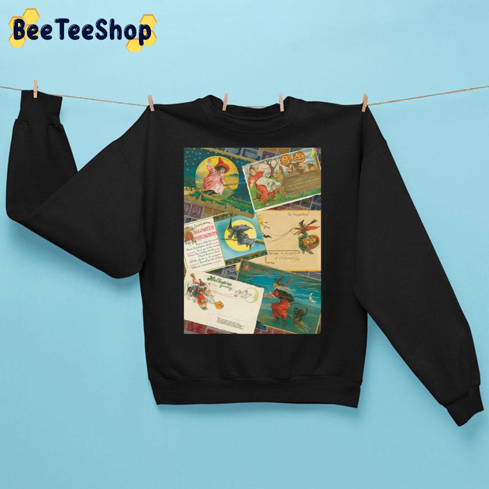 Vintage Halloween Cards Unisex Sweatshirt Vintage Halloween Cards Unisex Sweatshirt
