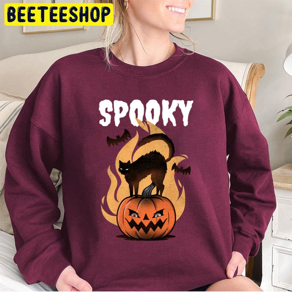Vintage Halloween Cat With Pumpkin Trending Unisex Sweatshirt Vintage Halloween Cat With Pumpkin Trending Unisex Sweatshirt