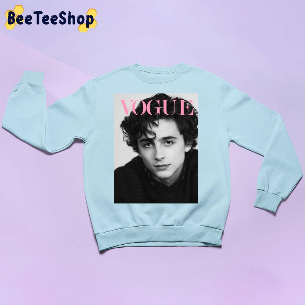 Vogue Timothée Chalamet Trending Unisex Sweatshirt Vogue Timothée Chalamet Trending Unisex Sweatshirt