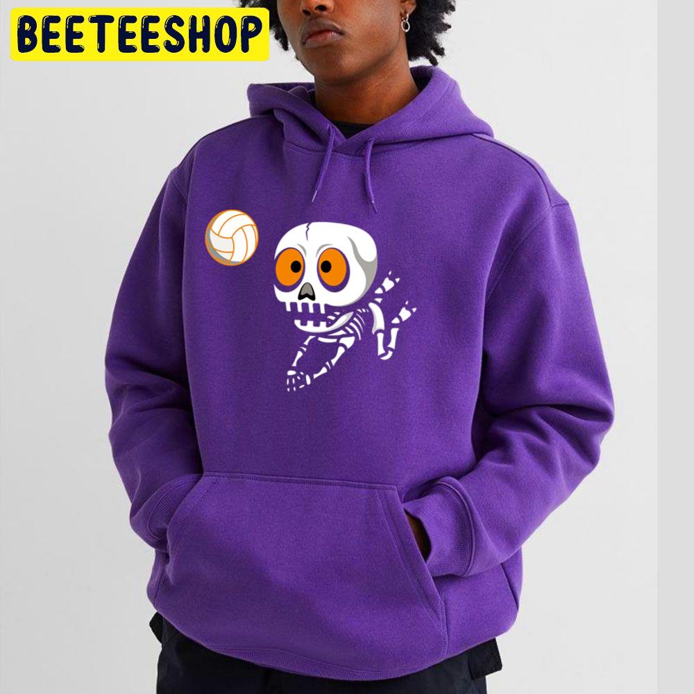 Volleyball Halloween Volleyball Skeleton Funny Unisex Hoodie Volleyball Halloween Volleyball Skeleton Funny Unisex Hoodie