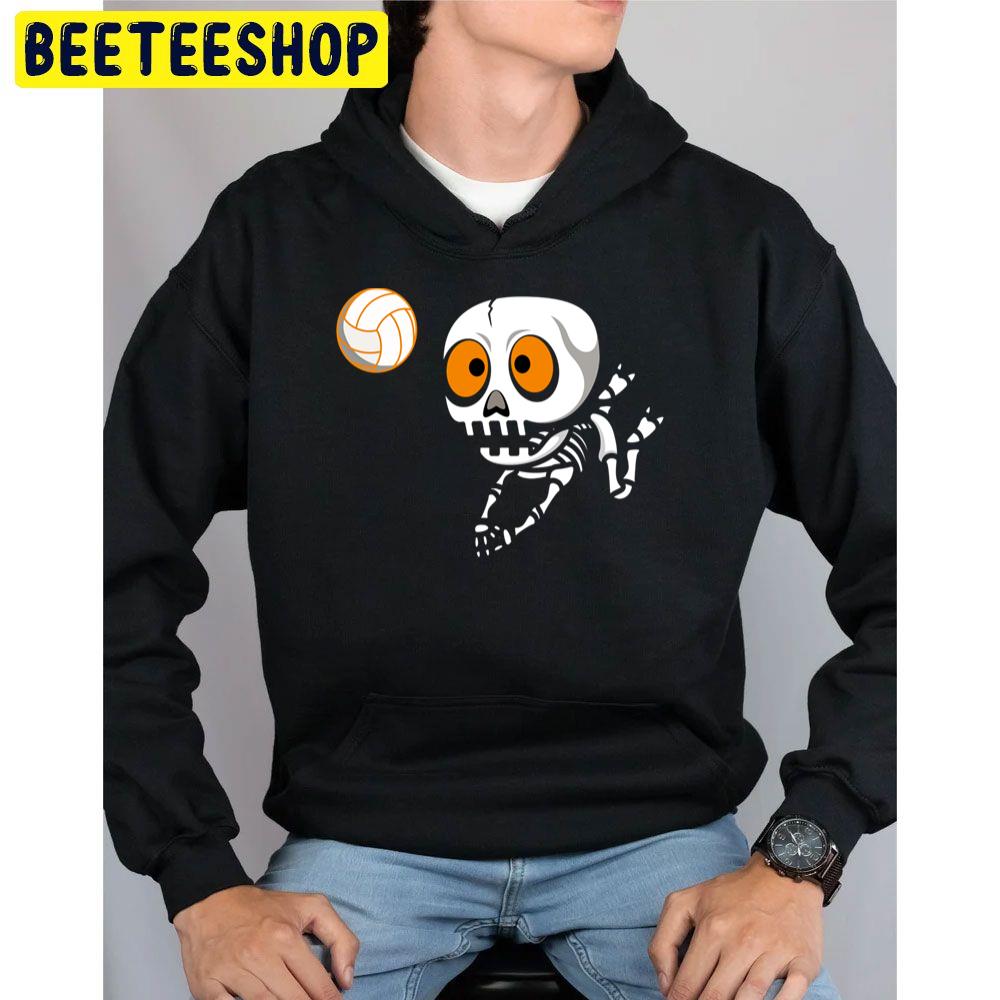 Volleyball Halloween Volleyball Skeleton Funny Unisex Hoodie Volleyball Halloween Volleyball Skeleton Funny Unisex Hoodie