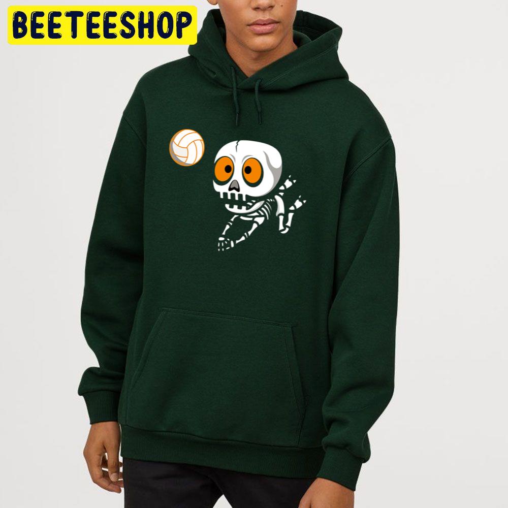 Volleyball Halloween Volleyball Skeleton Funny Unisex Hoodie Volleyball Halloween Volleyball Skeleton Funny Unisex Hoodie