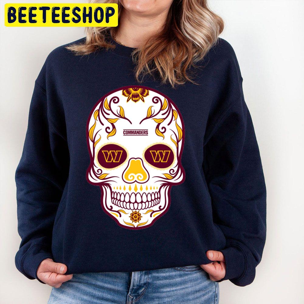 Washington Commanders Football Skull Art Trending Unisex Sweatshirt Washington Commanders Football Skull Art Trending Unisex Sweatshirt