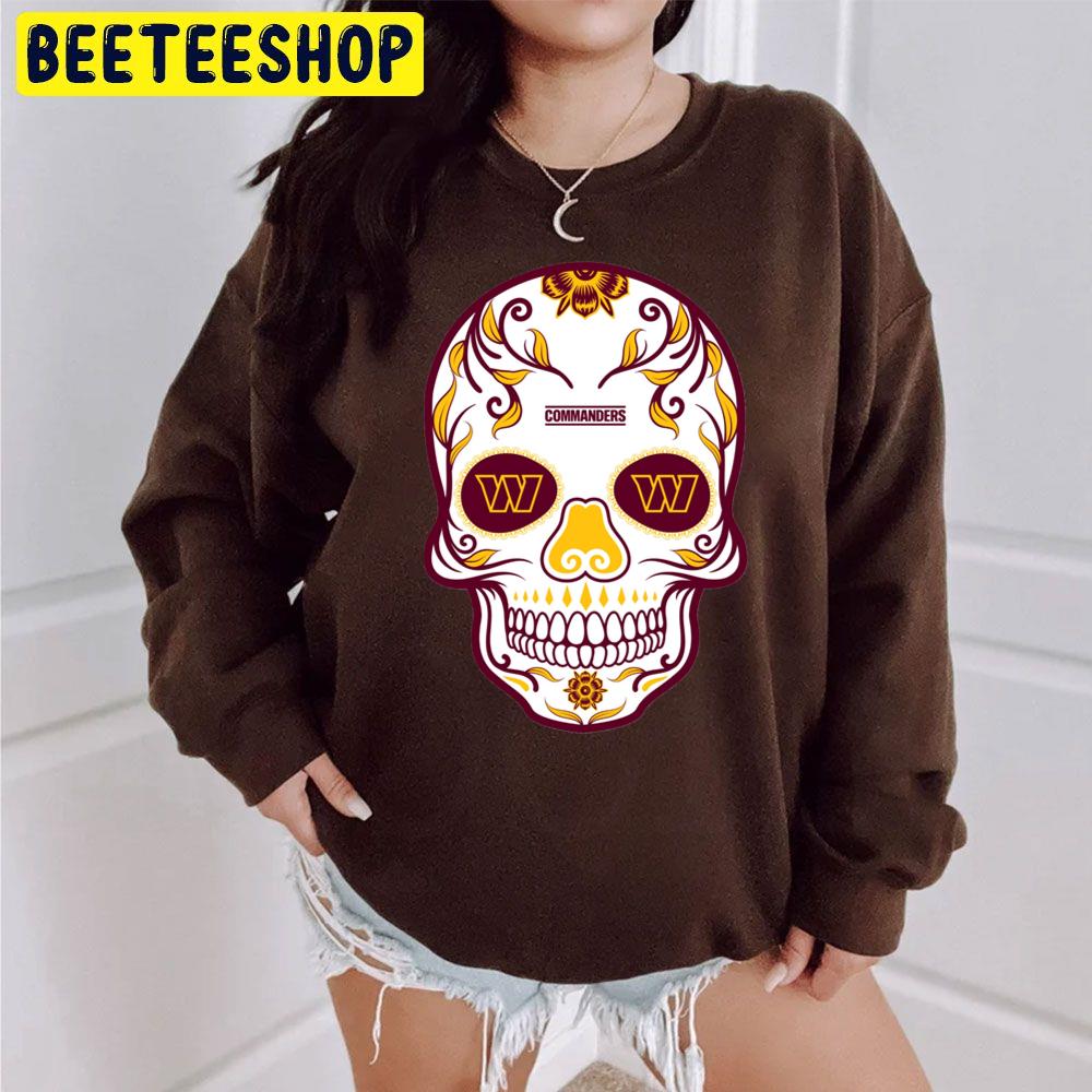 Washington Commanders Football Skull Art Trending Unisex Sweatshirt Washington Commanders Football Skull Art Trending Unisex Sweatshirt
