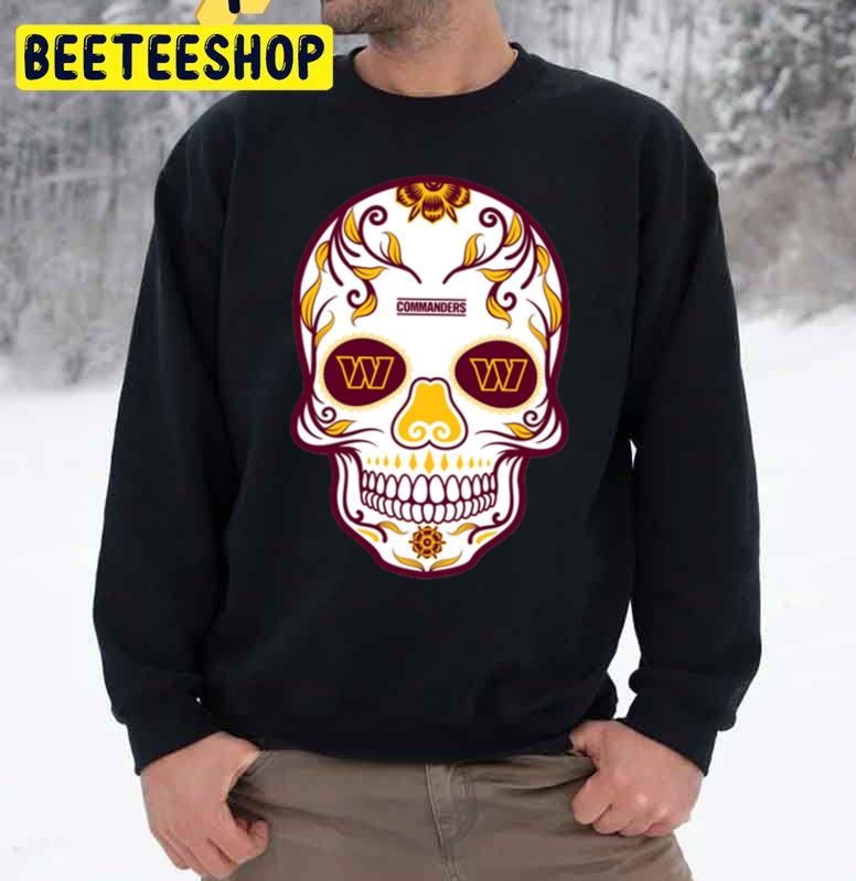 Washington Commanders Football Skull Art Trending Unisex Sweatshirt Washington Commanders Football Skull Art Trending Unisex Sweatshirt