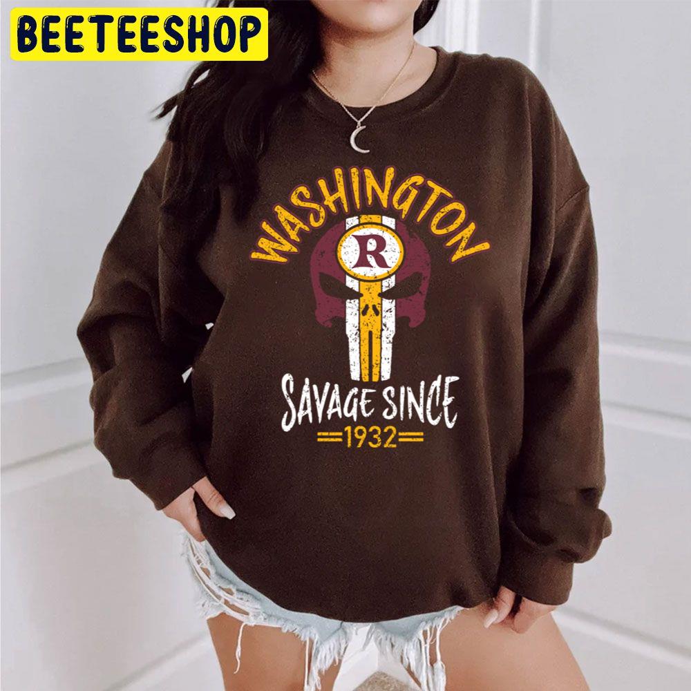 Washington Commanders Pro Football Savage Skull 1932 Apparel Trending Unisex Sweatshirt Washington Commanders Pro Football Savage Skull 1932 Apparel Trending Unisex Sweatshirt