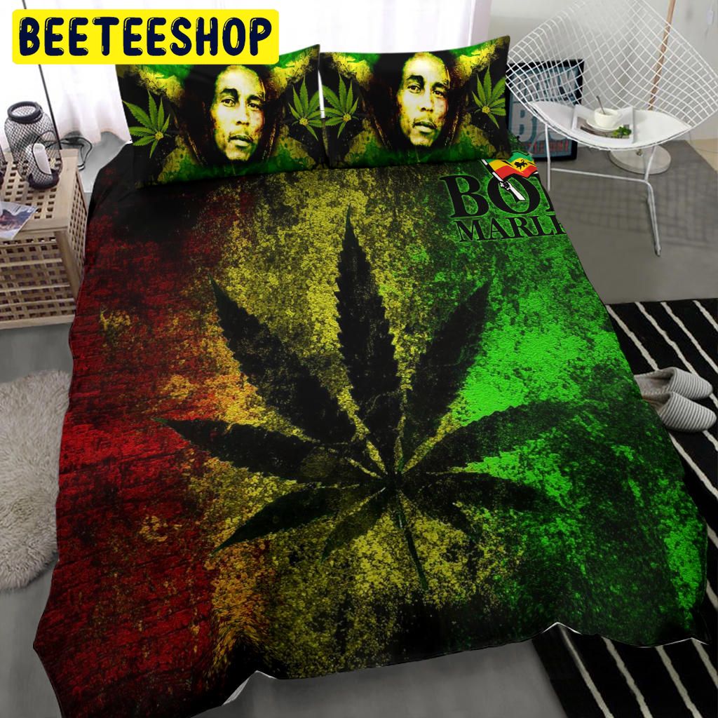 Weed Bob Marley Bedding Set Weed Bob Marley Bedding Set