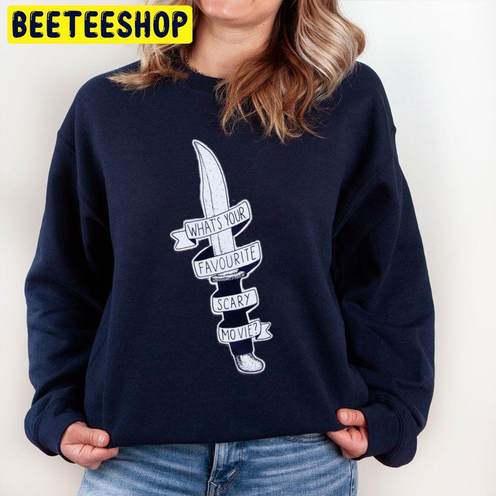 What's Your Favourite Scary Movie Scream Knife Halloween Unisex Sweatshirt What's Your Favourite Scary Movie Scream Knife Halloween Unisex Sweatshirt