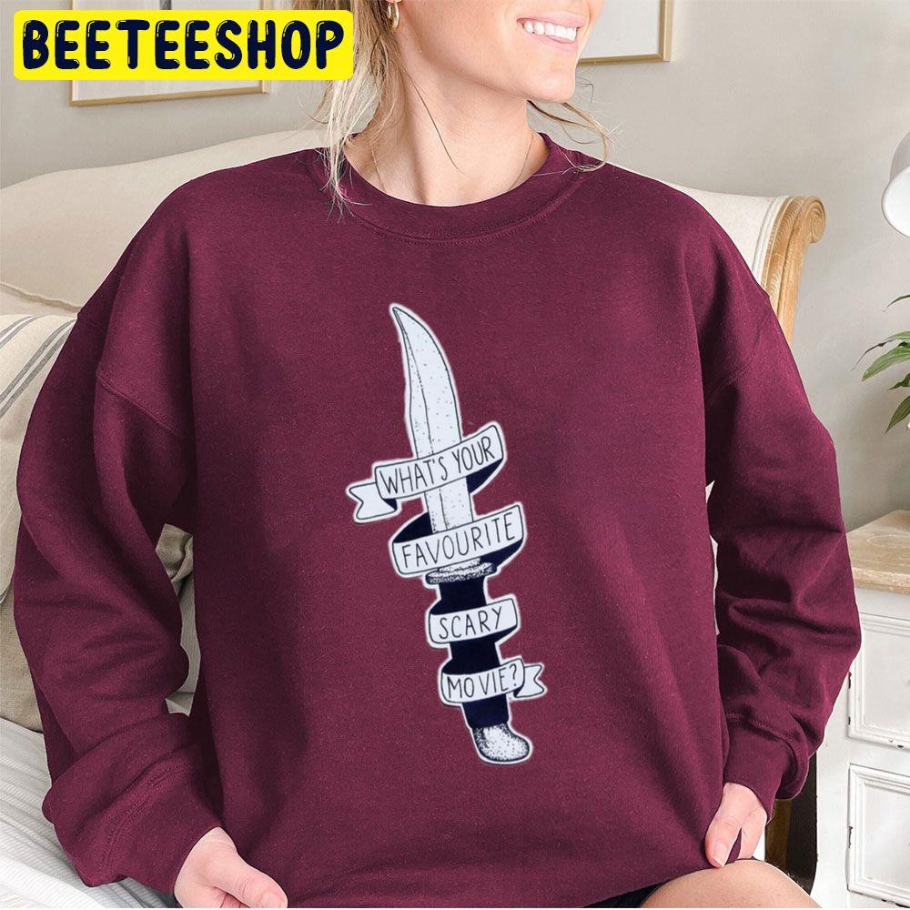What's Your Favourite Scary Movie Scream Knife Halloween Unisex Sweatshirt What's Your Favourite Scary Movie Scream Knife Halloween Unisex Sweatshirt
