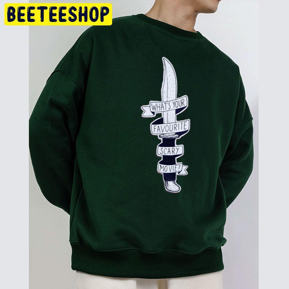 What's Your Favourite Scary Movie Scream Knife Halloween Unisex Sweatshirt What's Your Favourite Scary Movie Scream Knife Halloween Unisex Sweatshirt