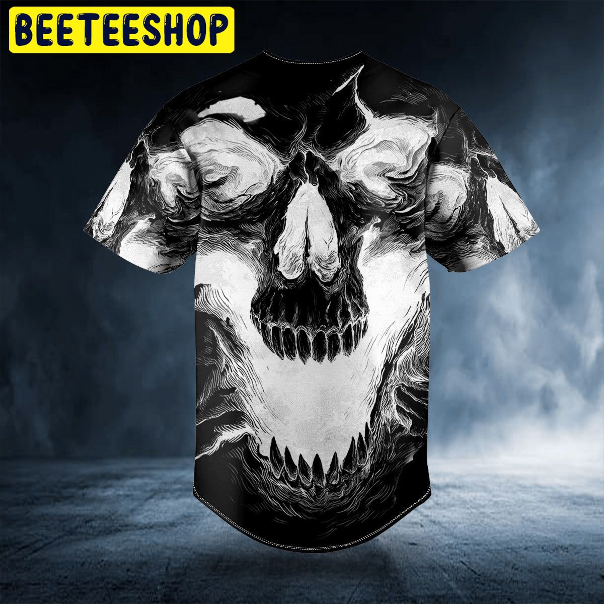 White Ghost Skull Trending Baseball Jersey White Ghost Skull Trending Baseball Jersey