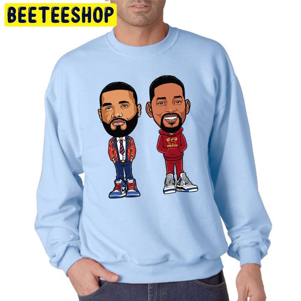 Will Smith And Joyner Lucas Illustration Trending Unisex Sweatshirt Will Smith And Joyner Lucas Illustration Trending Unisex Sweatshirt