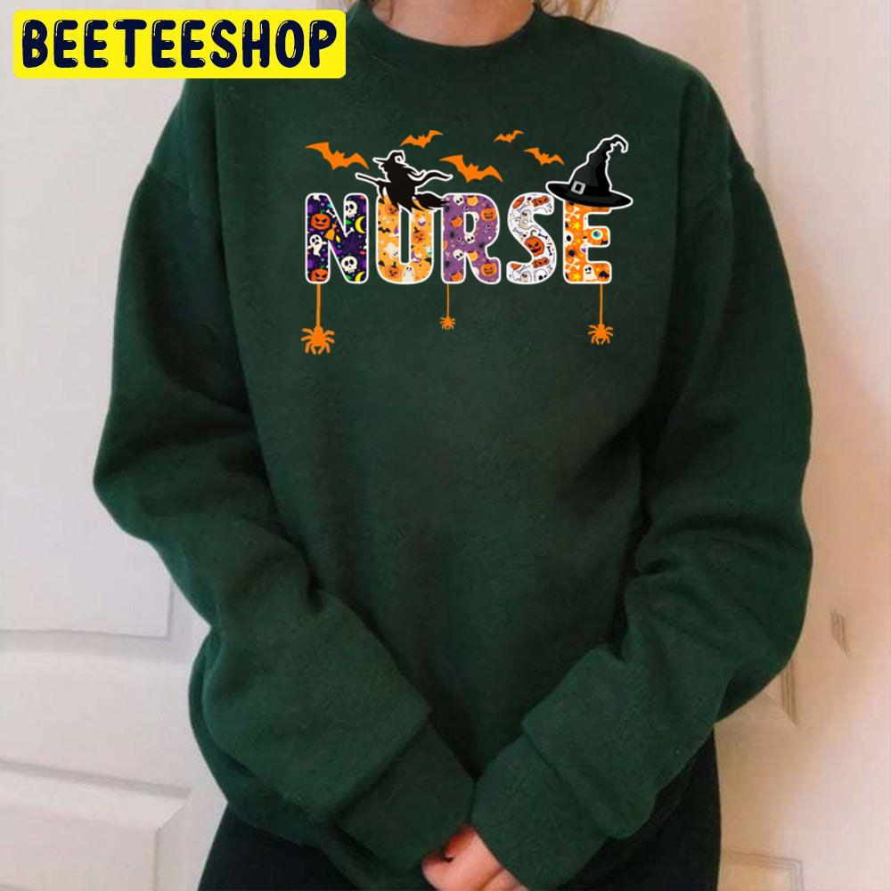 Witch Bats Nurse Fall Halloween Trending Unisex Sweatshirt Witch Bats Nurse Fall Halloween Trending Unisex Sweatshirt