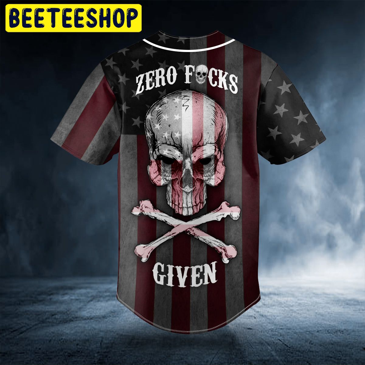 Zero F Given American Flag Skull Custom Trending Baseball Jersey Zero F Given American Flag Skull Custom Trending Baseball Jersey