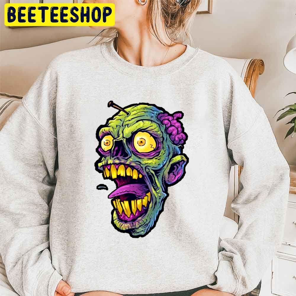 Zombie Face Halloween Trending Unisex Sweatshirt Zombie Face Halloween Trending Unisex Sweatshirt