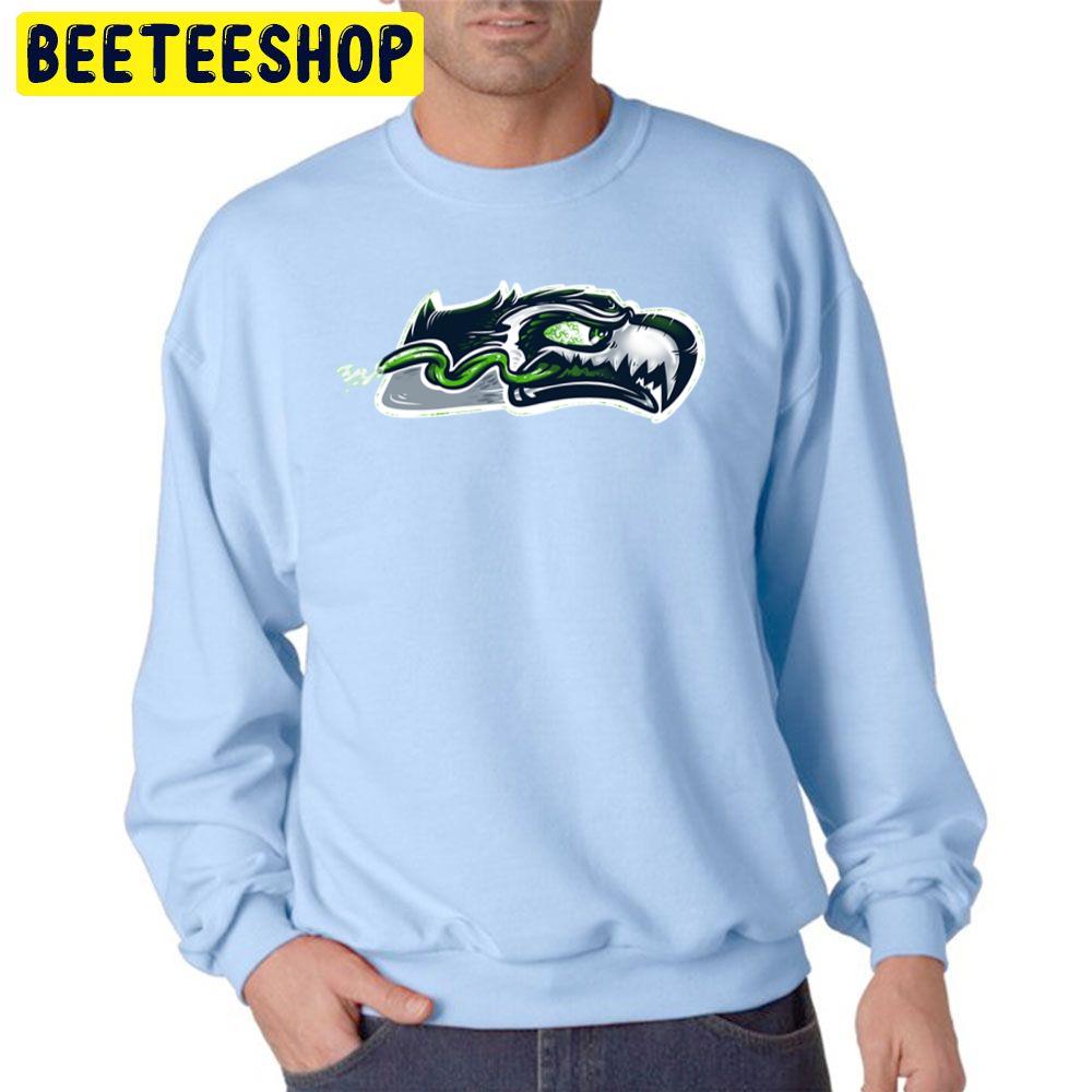 Zombie Seattle Seahawks Football Logo Halloween Trending Unisex Sweatshirt Zombie Seattle Seahawks Football Logo Halloween Trending Unisex Sweatshirt