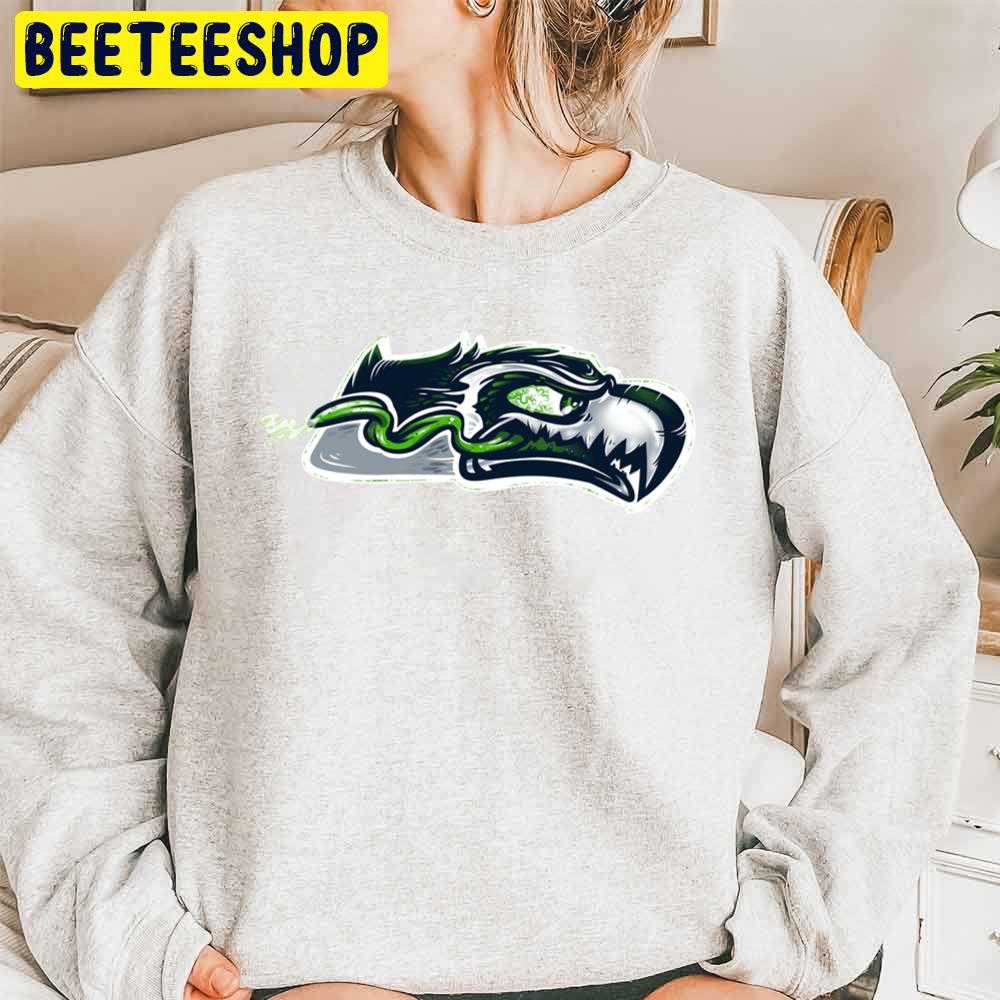 Zombie Seattle Seahawks Football Logo Halloween Trending Unisex Sweatshirt Zombie Seattle Seahawks Football Logo Halloween Trending Unisex Sweatshirt